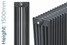 NF6-A-1500-TH - Infinity Anthracite 6 Column Radiator 23 Sections H1500mm X W1082mm NF6-A-1500-TH - Infinity Anthracite 6 Column Radiator 23 Sections H1500mm X W1082mm
